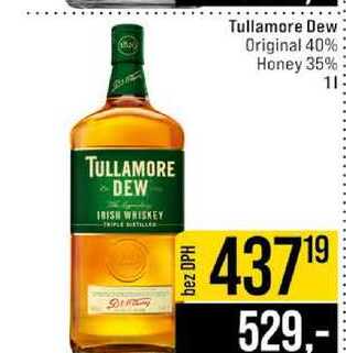 Tullamore Dew Original 40% Honey 35% 1l