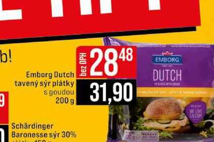 Emborg Dutch tavený sýr plátky s goudou 200 g