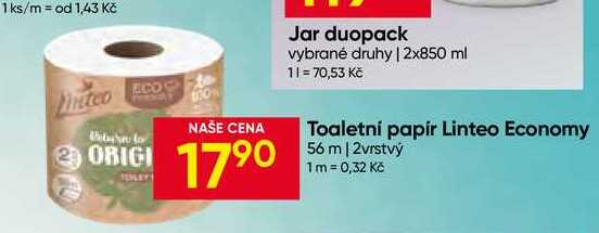 Toaletní papír Linteo Economy 56 m 2vrstvý