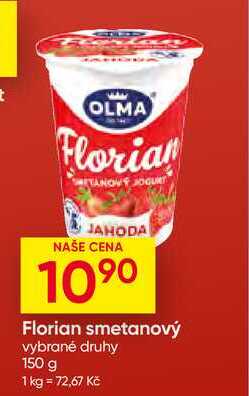 OLMA Florian smetanový vybrané druhy 150 g
