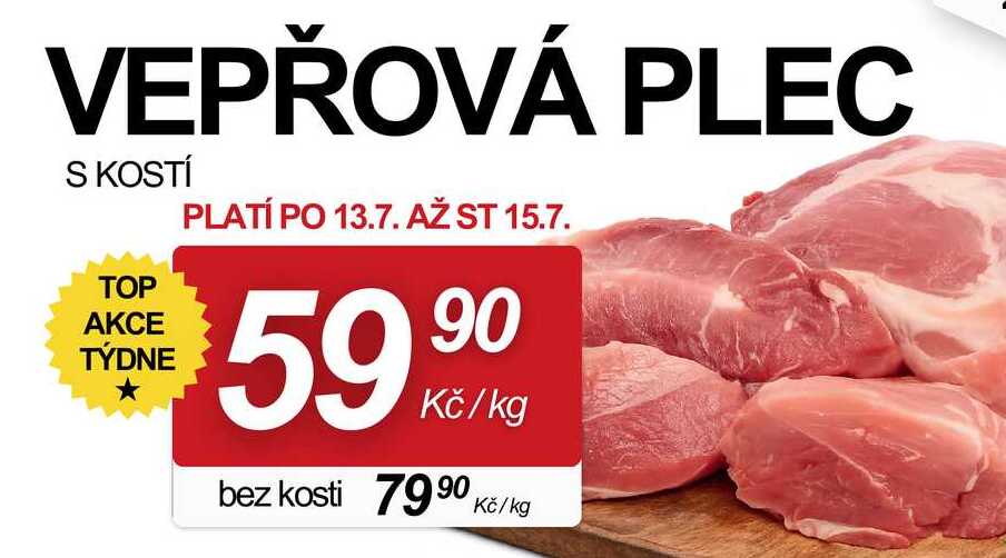 VEPŘOVÁ PLEC s kostí, 1 kg