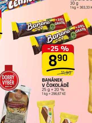 BANÁNEK V ČOKOLÁDĚ 25 g