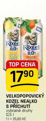 VELKOPOPOVICKÝ KOZEL NEALKO S PŘÍCHUTÍ vybrané druhy 0,5l