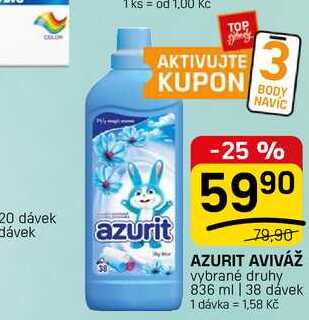 AZURIT AVIVÁŽ vybrané druhy 836 ml | 38 dávek FLOP TOP