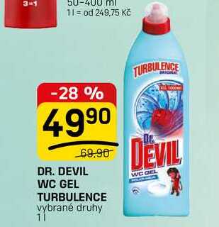 DR. DEVIL WC GEL TURBULENCE vybrané druhy 1l FLOP TOP