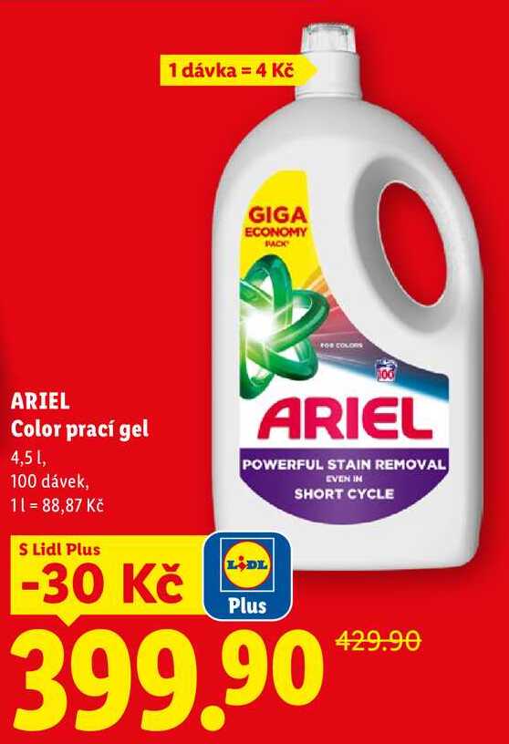 ARIEL Color prací gel, 4,5 l/100 PD Lidl