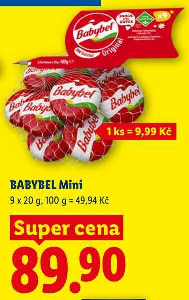 BABYBEL Mini, 9x 20 g