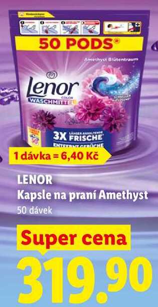 LENOR Kapsle na praní Amethyst, 50 dávek Lidl