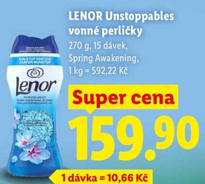 LENOR Unstoppables vonné perličky, 270 g/15 dávek Lidl