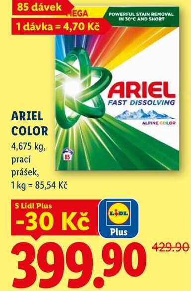 ARIEL COLOR 4,675 kg/85 PD Lidl