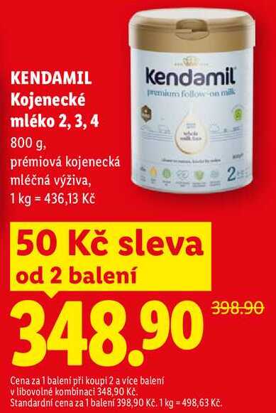 KENDAMIL Kojenecké mléko 2, 3, 4, 800 g