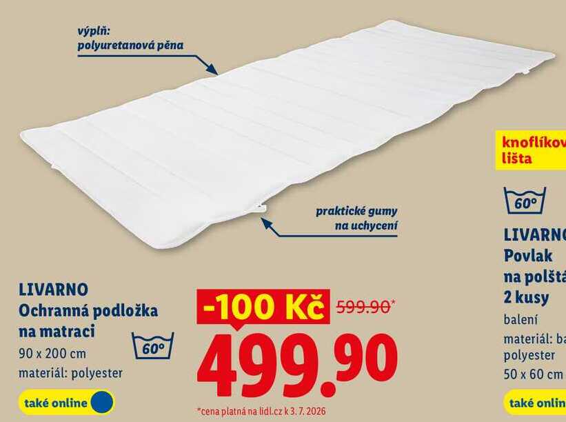 LIVARNO Ochranná podložka na matraci