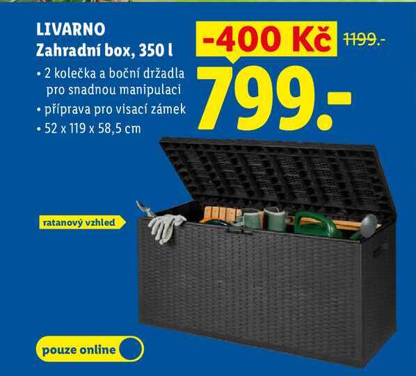 LIVARNO Zahradní box, 350 l