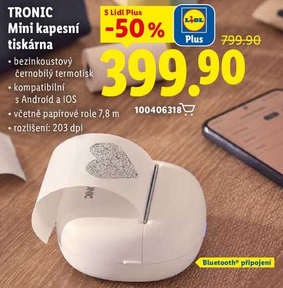 TRONIC Mini kapesní tiskárna