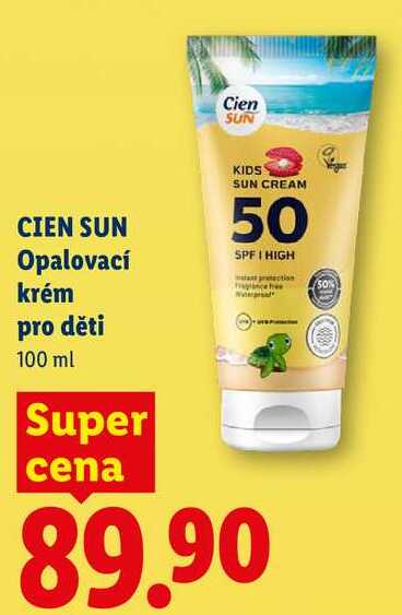 CIEN SUN Opalovací krém pro děti, 100 ml Lidl