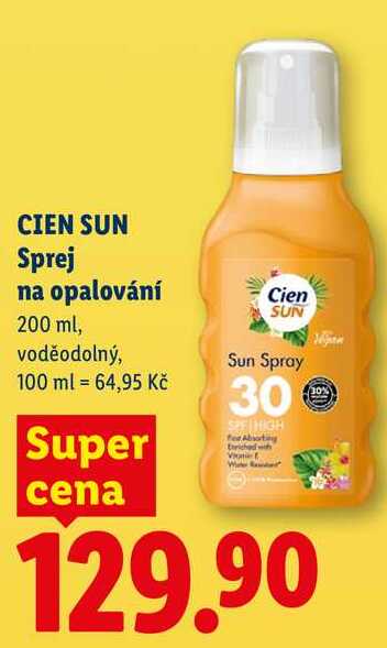CIEN SUN Sprej na opalování, 200 ml Lidl