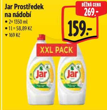 Jar Prostředek na nádobí, 2x 1350 ml Albert