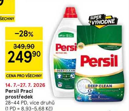 Persil Prací prostředek, 28-44 PD, více druhů Tesco
