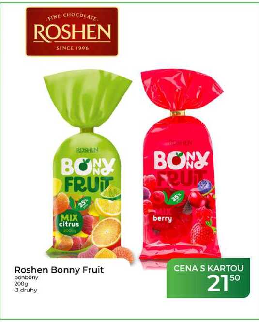 Roshen Bonny Fruit bonbóny 200g