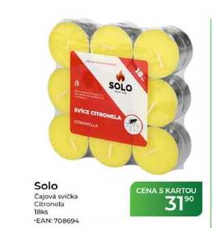 Solo Cajová svíčka Citronela 18ks Tamda Foods