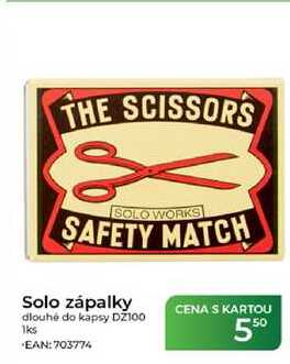 Solo zápalky dlouhé do kapsy DZ100 1ks