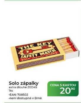Solo zápalky extra dlouhé ZED45 1ks