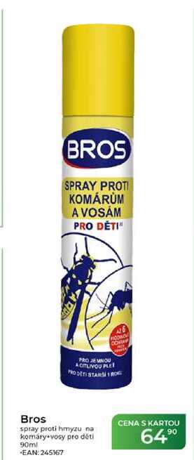 Bros spray proti hmyzu nat komáry vosy pro děti 90ml  