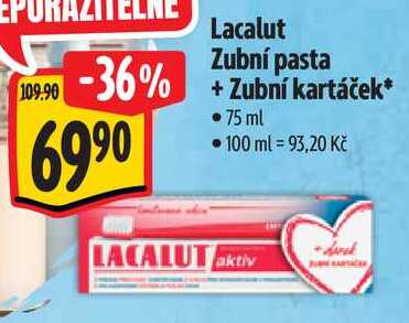 Lacalut Zubní pasta + Zubní kartáček, 75 ml Albert