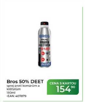 Bros 50% DEET sprej proti komárům a klistatom 180ml Tamda Foods