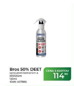 Bros 50% DEET sprej proti komárům a klištatúm 130ml Tamda Foods