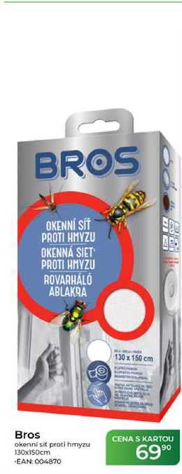 Bros okenní sit proti hmyzu 130x150cm Tamda Foods