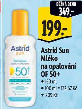 Astrid Sun sun Mléko na opalování 50 OF 50+, 150 ml