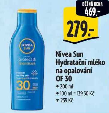 Nivea Sun Hydratační mléko na opalování OF 30, 200 ml 