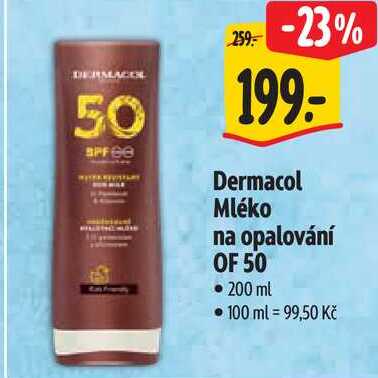 Dermacol Mléko na opalování OF 50, 200 ml Albert