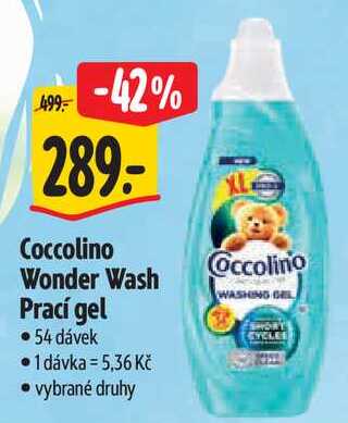 Coccolino Wonder Wash Prací gel, 54 dávek Albert