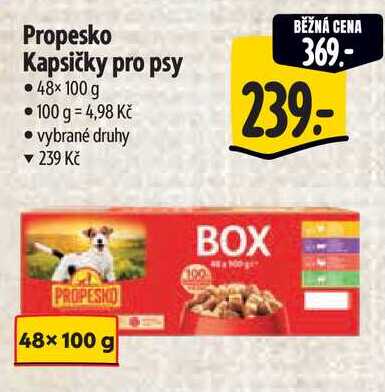 Propesko Kapsičky pro psy, 48x 100 g