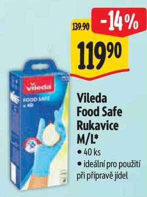 Vileda Food Safe Rukavice M/L, 40 ks Albert