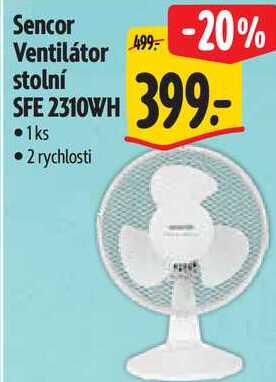 Sencor Ventilátor stolní SFE 2310WH