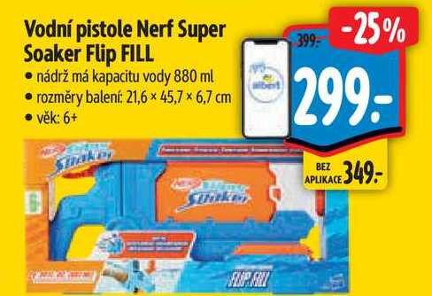 Vodní pistole Nerf Super Soaker Flip FILL Albert