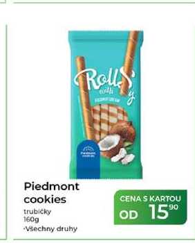 Piedmont cookies trubičky 160g