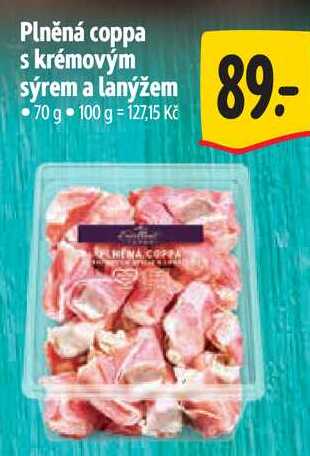 Plněná coppa s krémovým sýrem a lanýžem, 70 g