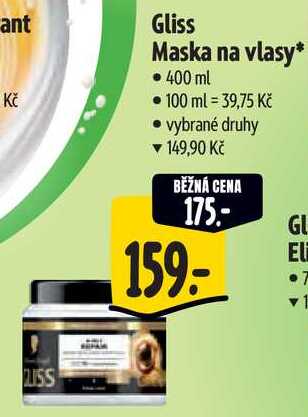 Gliss Maska na vlasy, 400 ml Albert