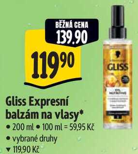 Gliss Expresní balzám na vlasy, 200 ml Albert