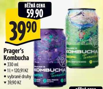 Prager's Kombucha, 330 ml