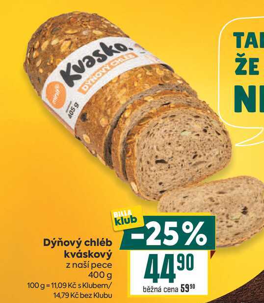 Dýňový chléb kváskový z naší pece 400 g