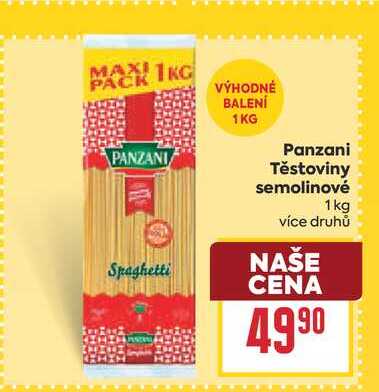 Panzani Těstoviny semolinové 1 kg