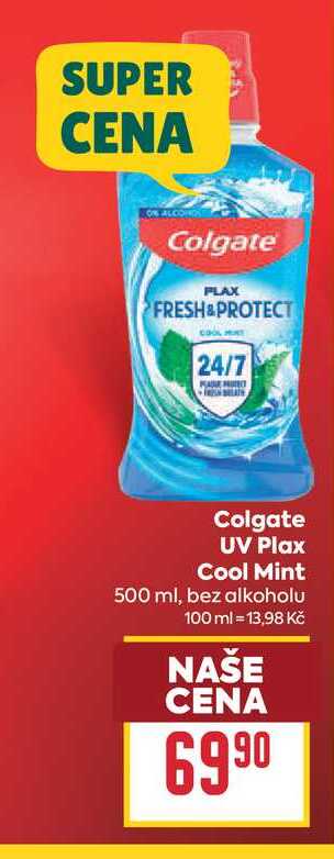 Colgate UV Plax Cool Mint 500 ml BILLA