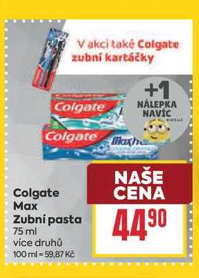 Colgate Max Zubní pasta 75 ml BILLA