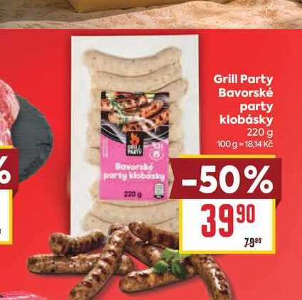 Grill Party Bavorské party klobásky 220 g