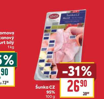 Šunka CZ 95% 100 g